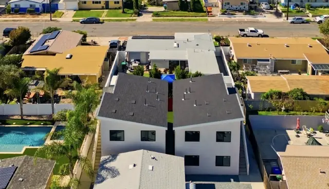 Modern multifamily ADU aerial, San Diego