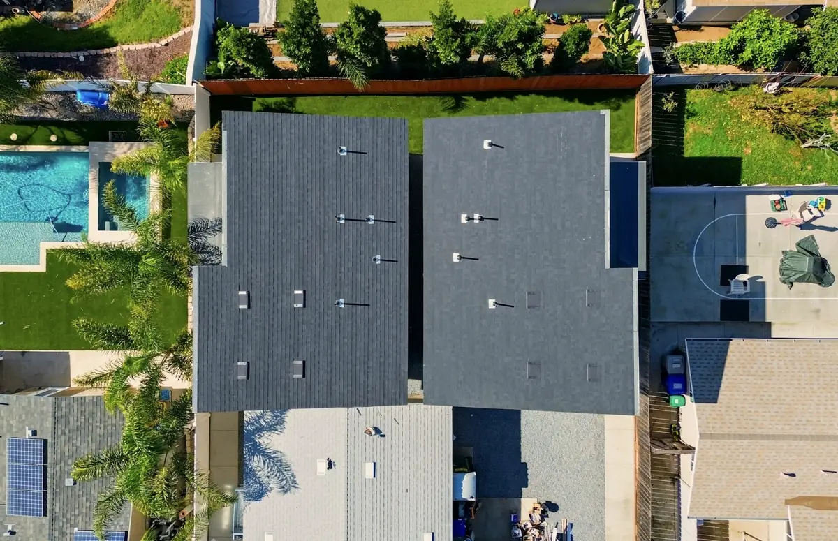 Clairemont 6-unit — top-down aerial